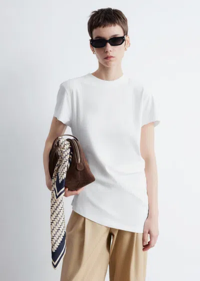 & Other Stories Asymmetric T-shirt In White