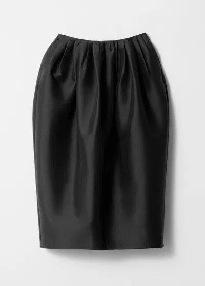 & Other Stories Balloon Midi Skirt In Black