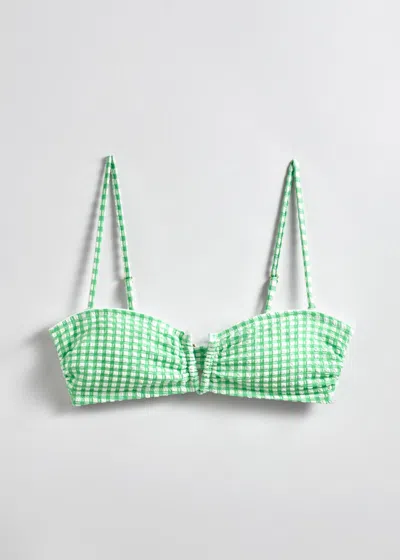 & Other Stories Bandeau Bikini Top In Green
