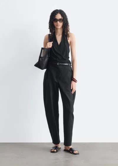 & Other Stories Barrel-leg Trousers In Blue