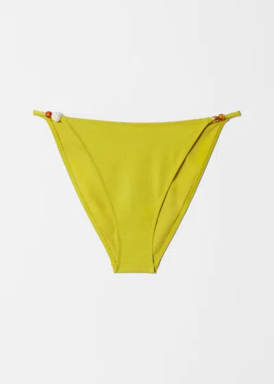 & Other Stories Beaded Bikini Briefs In Yellow