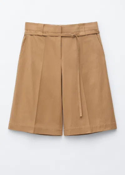 & Other Stories Belted Bermuda Shorts In Neutral