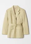 & Other Stories Belted Blazer In Yellow