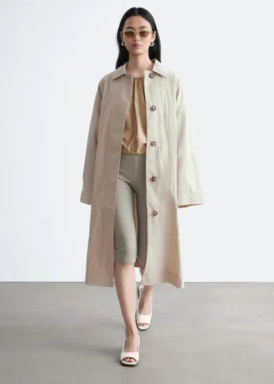 & Other Stories Belted Car Coat In Neutral