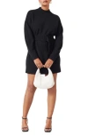 & Other Stories Belted Sweater Dress In Black