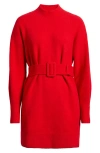 & Other Stories Belted Sweater Dress In Red Bright