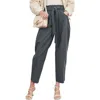 & Other Stories Belted Wide Leg Ankle Pants In Grey