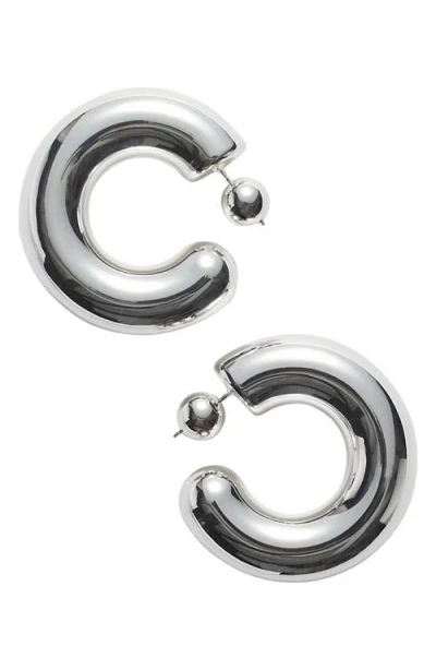 & Other Stories Big Chunky Hoop Earrings In Silver