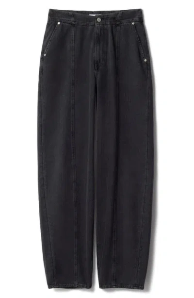 & Other Stories Bloom Cut Barrel Leg Jeans In Blue Medium Dusty