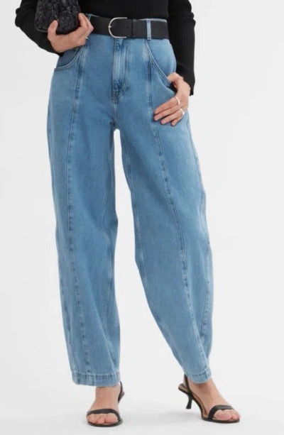 & Other Stories Bloom Cut Barrel Leg Jeans In Medium Powdery Blue