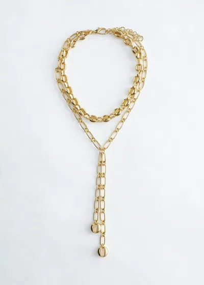 & Other Stories Bold Layered Chain Necklace In Gold