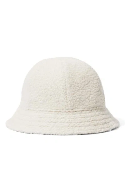 & Other Stories Bouclé Bucket Hat In White Dusty Light