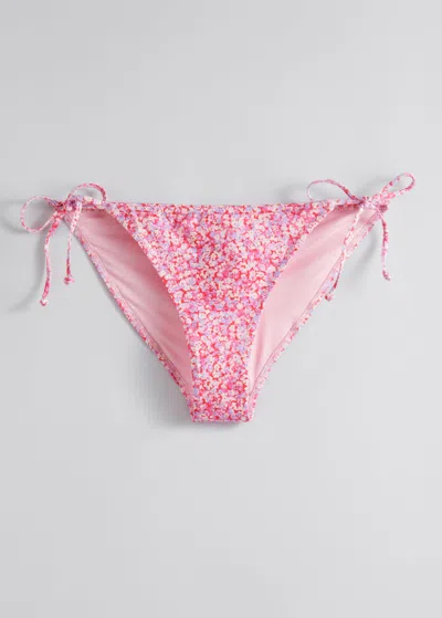 & Other Stories Bow-detailed Bikini Briefs In Pink