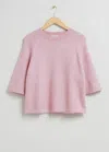 & Other Stories Crewneck Sweater In Pink