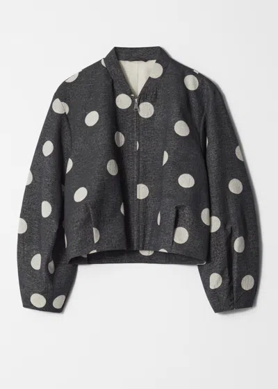 & Other Stories Boxy Bomber Jacket In Black