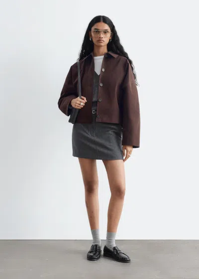 & Other Stories Boxy Jacket In Brown