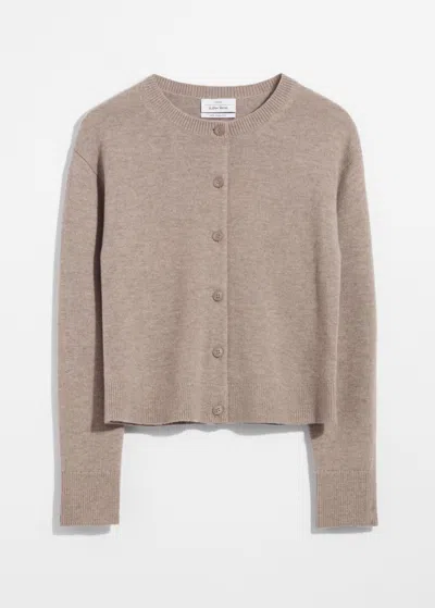 & Other Stories Boxy Merino Wool Cardigan In Green