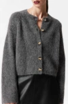 & Other Stories Mohair-blend Knit Cardigan In Grey Dark