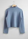 & Other Stories Boxy Turtleneck Knit Sweater In Blue
