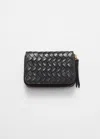 & Other Stories Braided Leather Wallet In Black