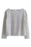 & Other Stories Breton Stripe Cotton Top In White