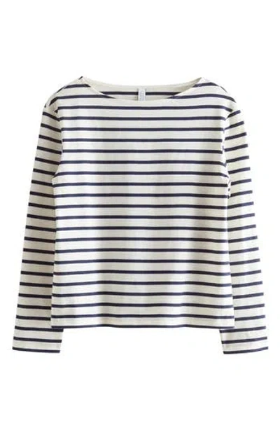 & Other Stories Breton Stripe Cotton Top In White