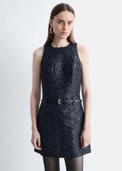 & Other Stories Brocade Mini Dress In Blue