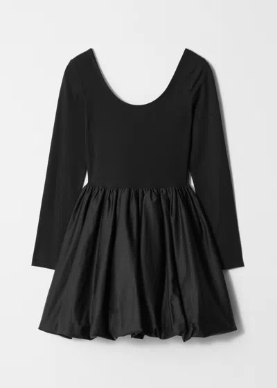 & Other Stories Bubble Mini Dress In Black