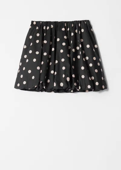 & Other Stories Bubble Mini Skirt In Black