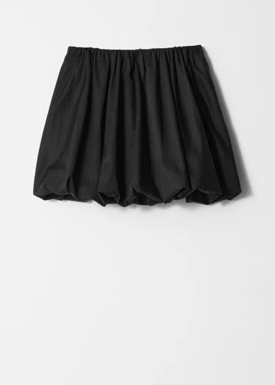 & Other Stories Bubble Mini Skirt In Black
