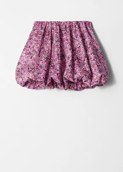 & Other Stories Bubble Mini Skirt In Pink