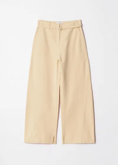 & Other Stories Buckle-belt Trousers In Neutral