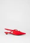 & Other Stories Buckled Strappy Slingback Ballerinas In Red