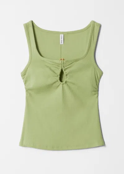 & Other Stories Buckle-detailed Tank Top In Green