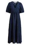 & Other Stories Maxi Dress With Volume Sleeves In Blue