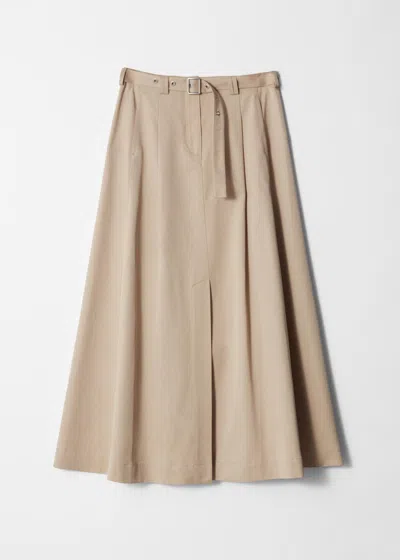 & Other Stories Cargo Midi Skirt In Beige