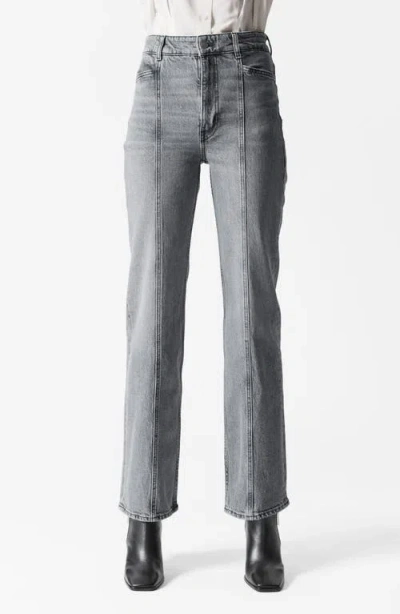 & Other Stories Center Seam Straight Leg Jeans In Grey Medium Dusty