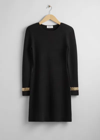 & Other Stories Chain-cuff Mini Dress In Black