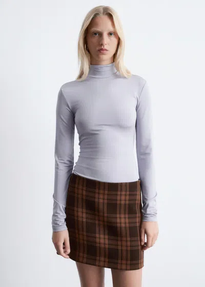 & Other Stories Checked Mini Skirt In Brown