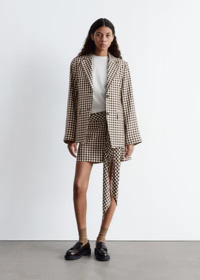 & Other Stories Checkered Blazer In Multi