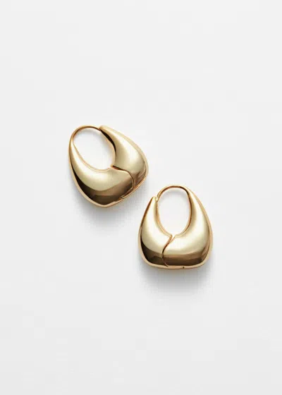 & Other Stories Chunky Bell Hoops In Gold