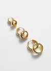 & Other Stories Chunky Hoop Set In Gold