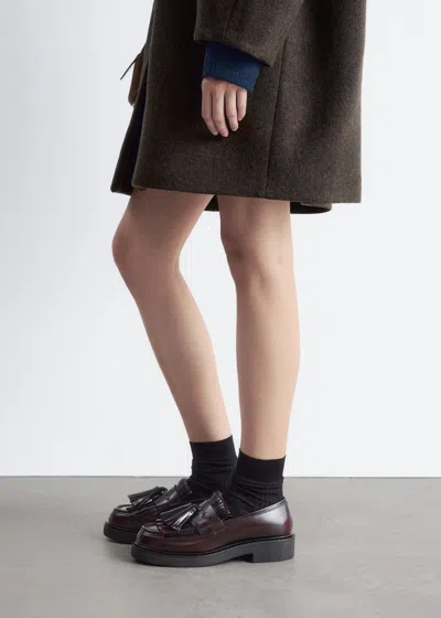 & Other Stories Chunky Leather Loafers In Brown