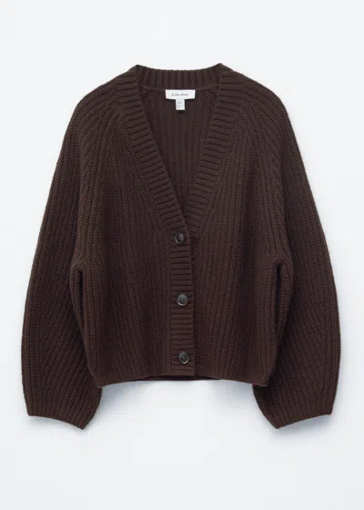 & Other Stories Chunky Rib-knit Cardigan In Brown