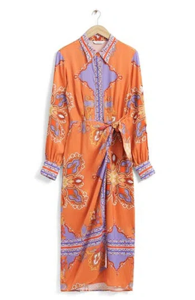 & Other Stories Clarissa Long Sleeve Dress In Brown