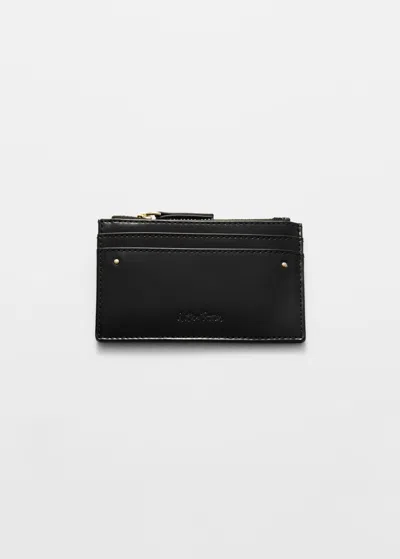 & Other Stories Classic Leather Cardholder In Black