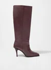 & Other Stories Classic Leather Knee Boots In Red
