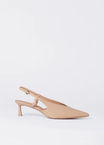 & Other Stories Classic Leather Slingback Pumps In Neutral