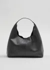 & Other Stories Classic Leather Tote Bag In Black