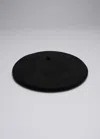 & Other Stories Classic Wool Beret In Black